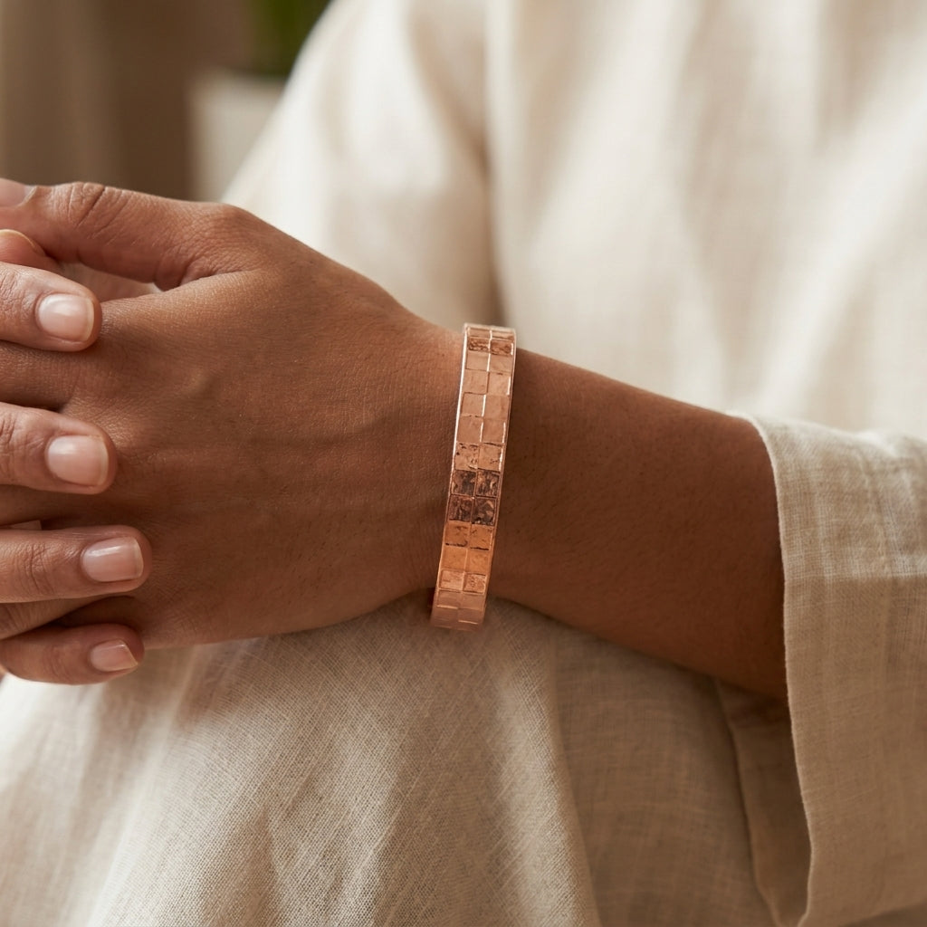 Pure Copper Kada | Traditional Copper Bracelet for Wellness & Everyday Wear