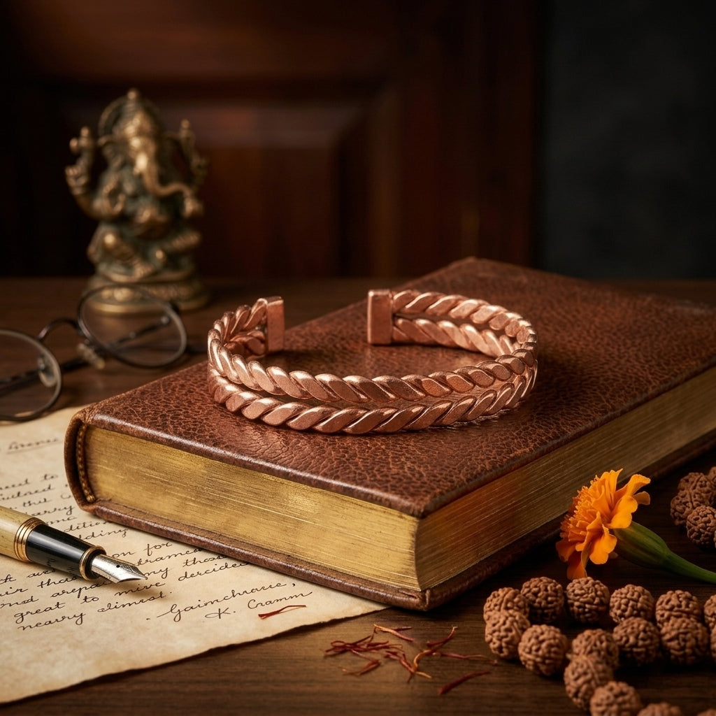 Pure Copper Kada Design | Traditional Copper Bracelet for Wellness & Everyday Wear