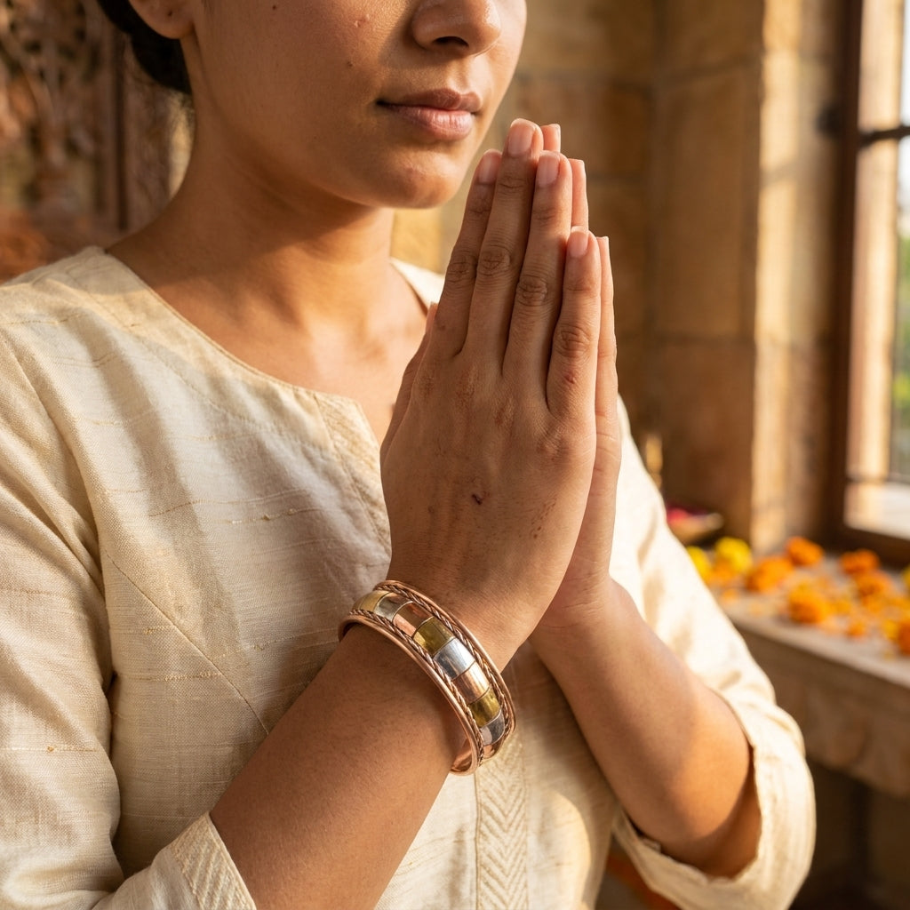 Pure Copper Kada Design | Traditional Copper Bracelet for Wellness & Everyday Wear
