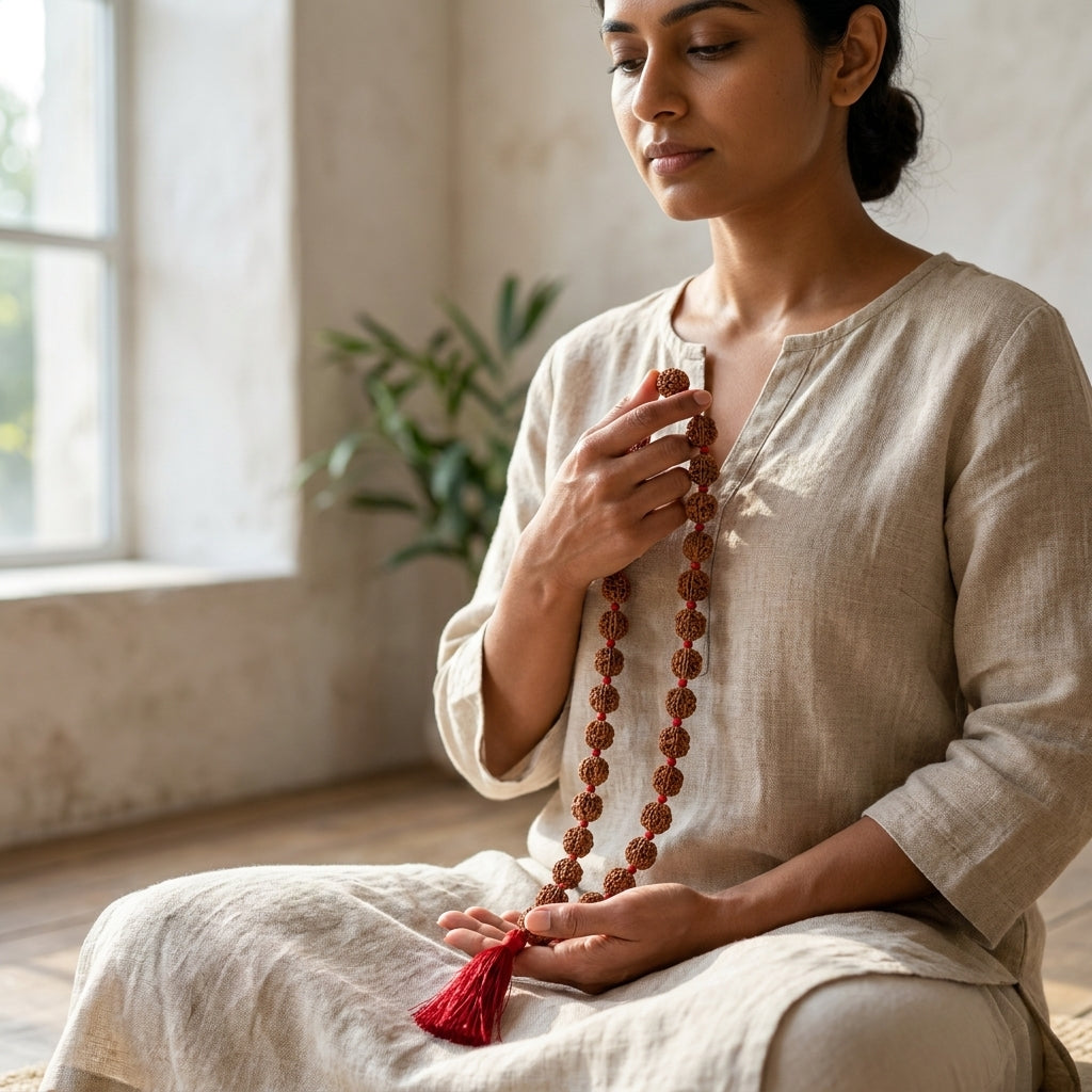Rare Nepal Damru Rudraksha Mala – 33 Premium Beads | Collector's Edition Authentic Nepal Damru Rudraksha for Spiritual Power, Prosperity & Divine Protection