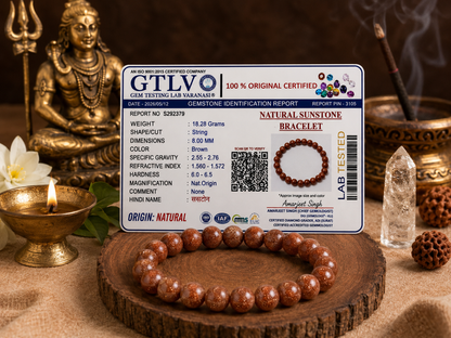 Natural Sunstone Bracelet | Confidence, Leadership & Positive Energy Crystal Bracelet