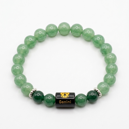 Aventurine Quartz Zodiac Bracelet 8MM | Clarity, Communication & Luck – मिथुन राशि (Gemini)